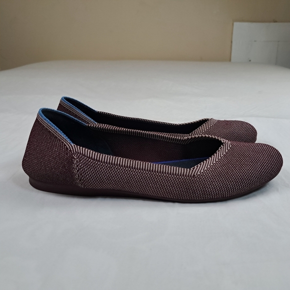 Rothy's Birdseye Plum Round Toe Flats Size 8.5W - Picture 3 of 10